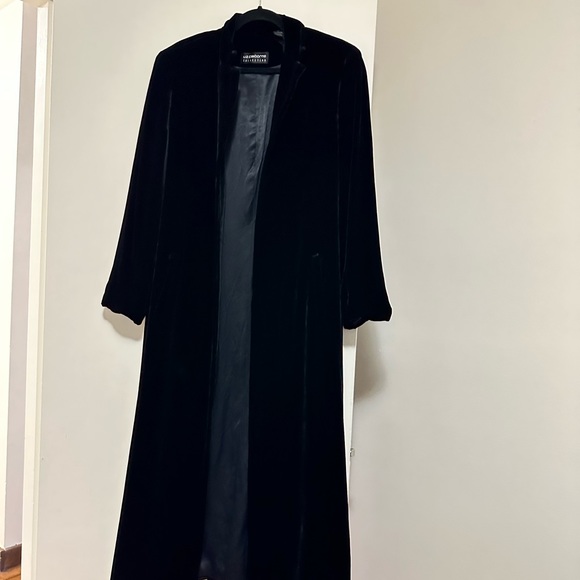 Long Velvet jacket coat - Liz Claiborne / velvet blazer - Picture 9 of 15